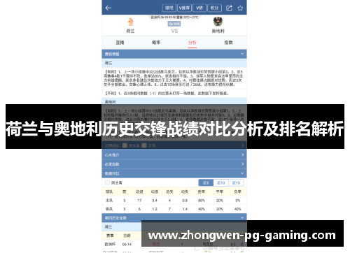 荷兰与奥地利历史交锋战绩对比分析及排名解析